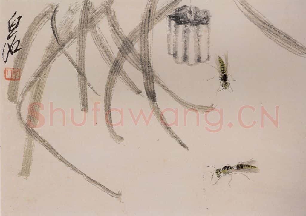 1924年 齐白石《草虫册页》书画作品