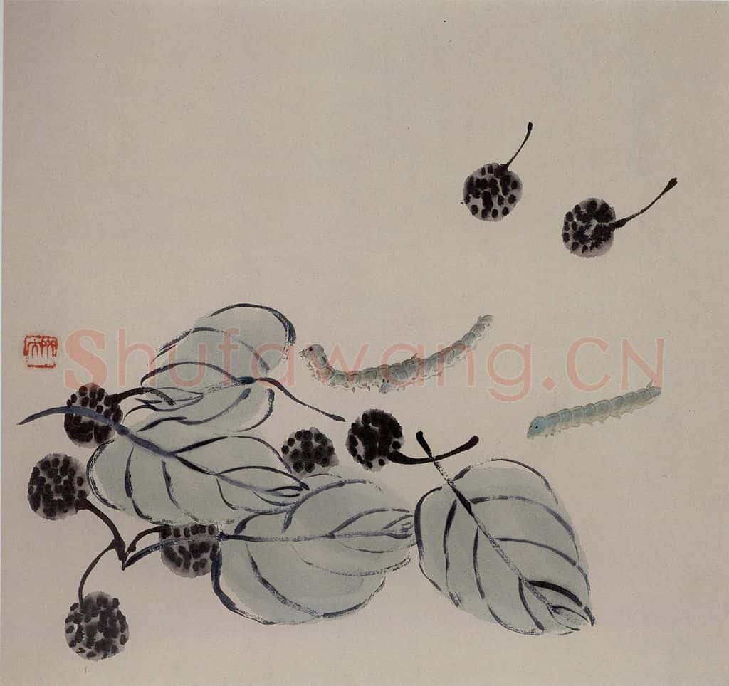1924年 齐白石《草虫册页》书画作品