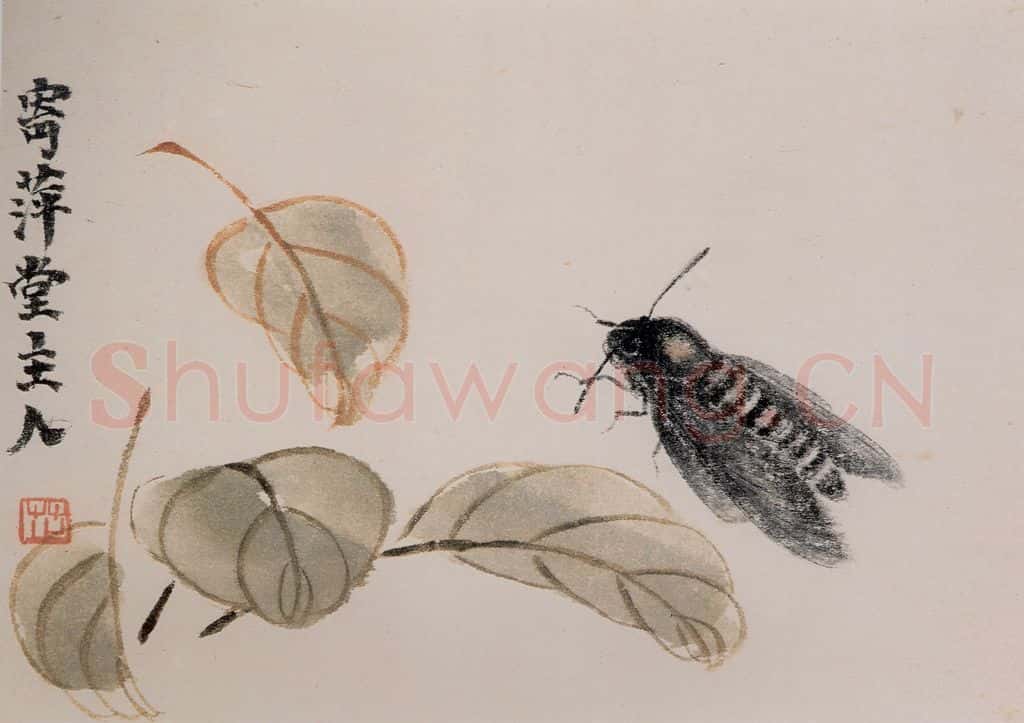 1924年 齐白石《草虫册页》书画作品