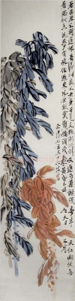 1925年 齐白石《老少年》书画作品