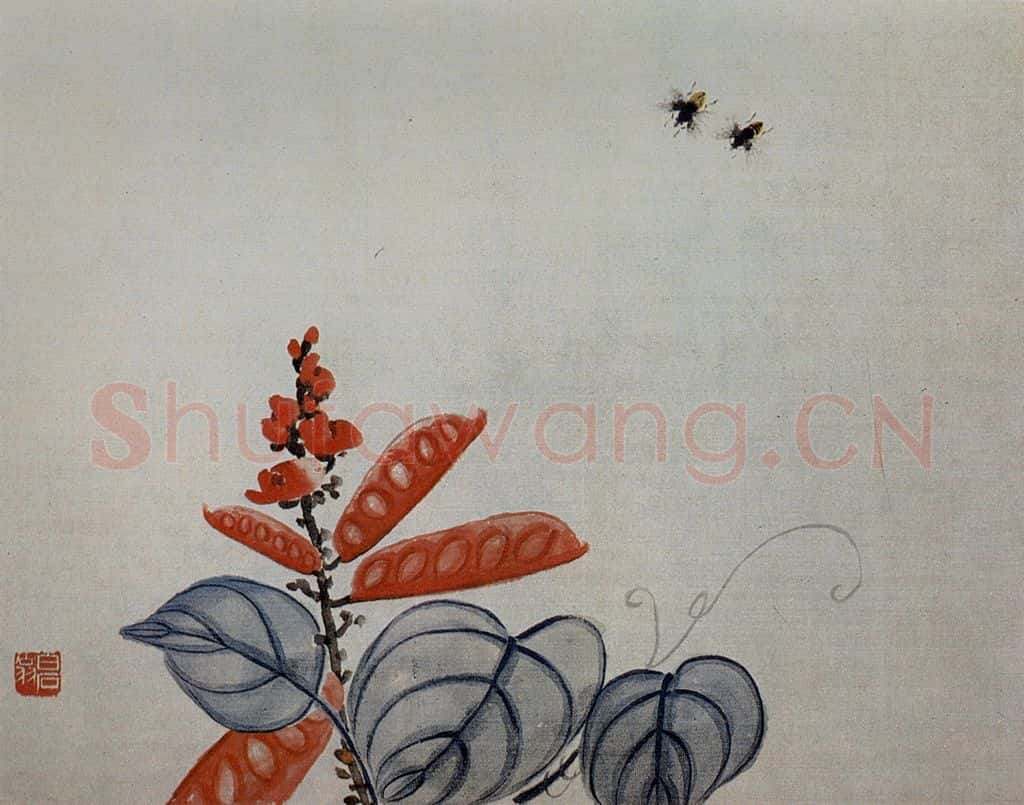 1921年 齐白石《广豳风图册》书画作品