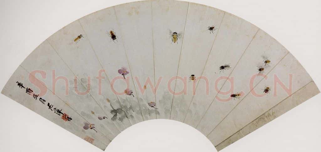 1921年 齐白石《蜂》书画作品