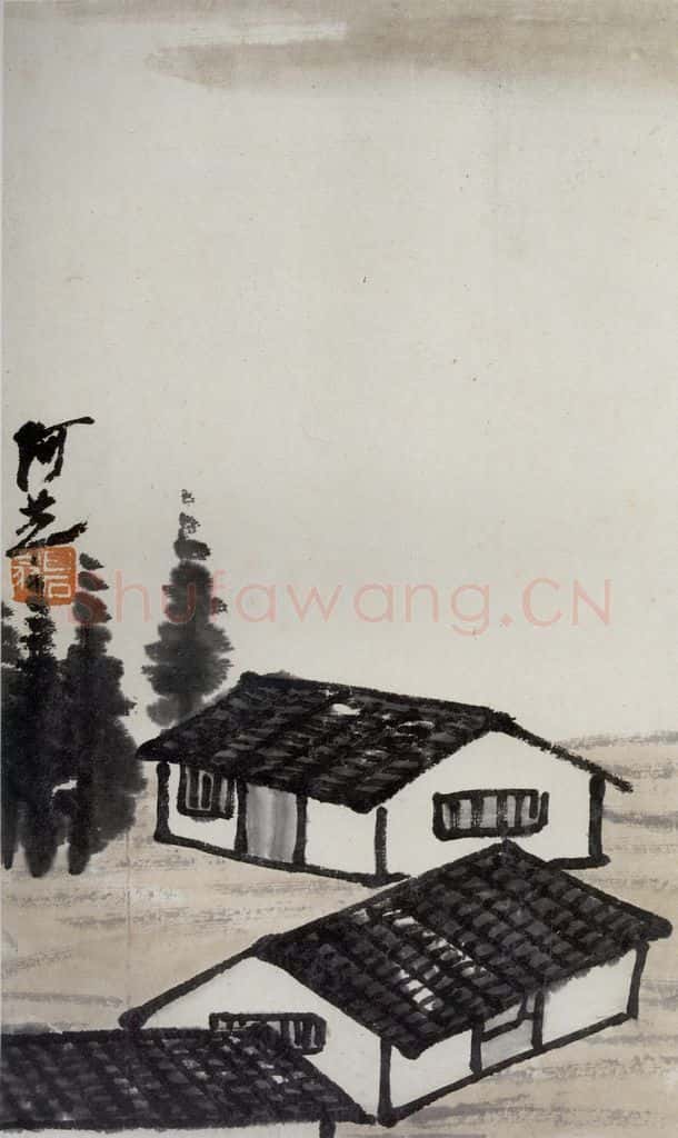 1921年 齐白石《山水册页》书画作品