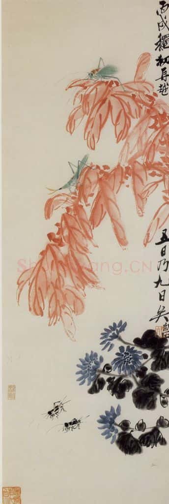1945年 齐白石《秋色秋生》书画作品