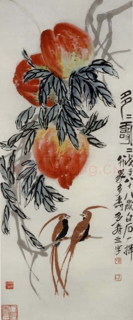 1948年 齐白石《多寿图》书画作品