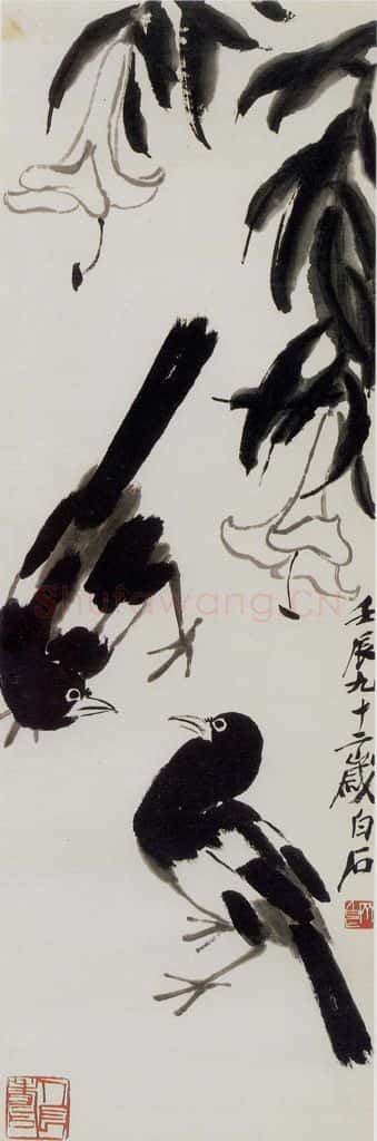 齐白石 喜鹊 书画作品