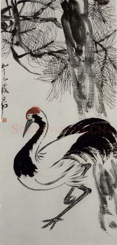 齐白石 松鹤图 书画作品