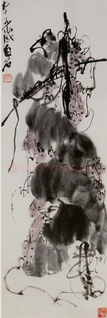 齐白石 葡萄 书画作品
