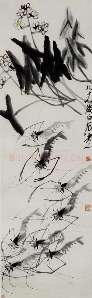 1949年 齐白石 群虾 书画作品