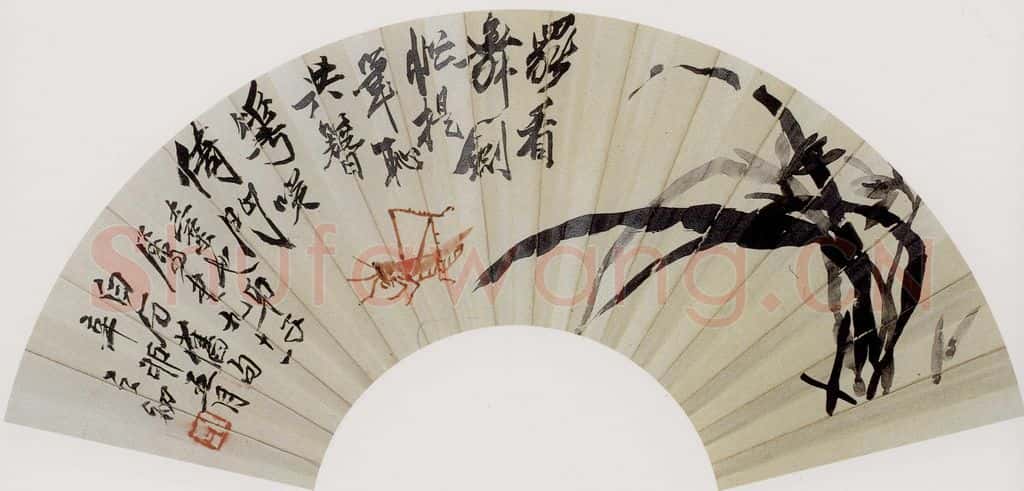 1951年 齐白石 兰花蚱蜢 书画作品