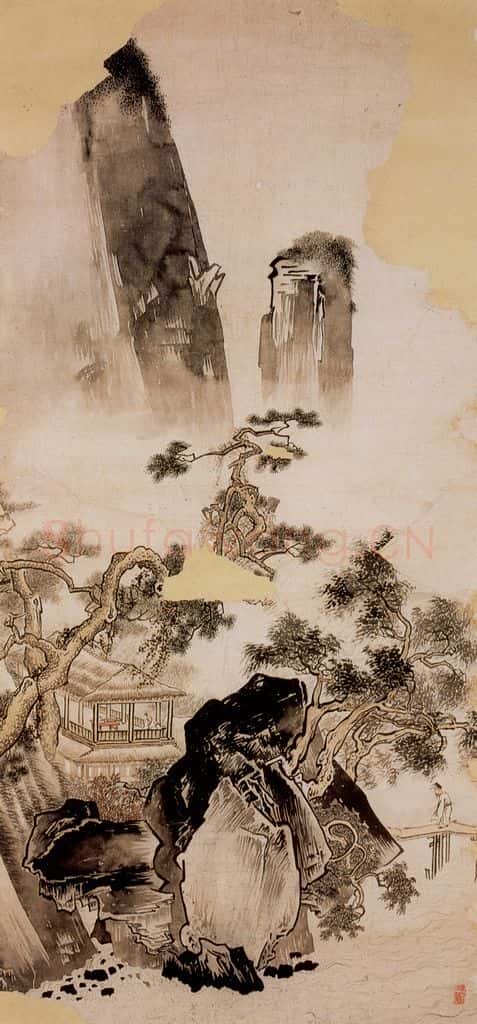 1960年 黄秋园《仿马远山水》书画作品