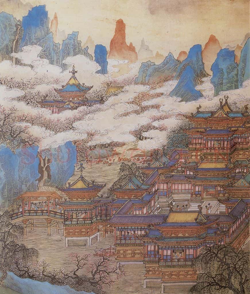 1975年 黄秋园《十宫图》书画作品