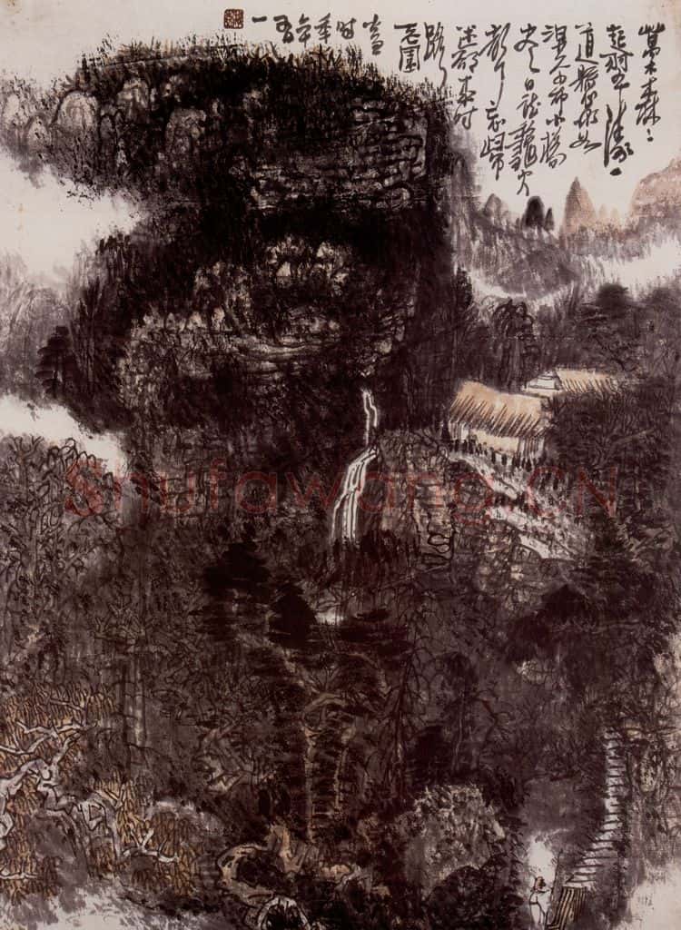 1974年 黄秋园《忘归图》书画作品
