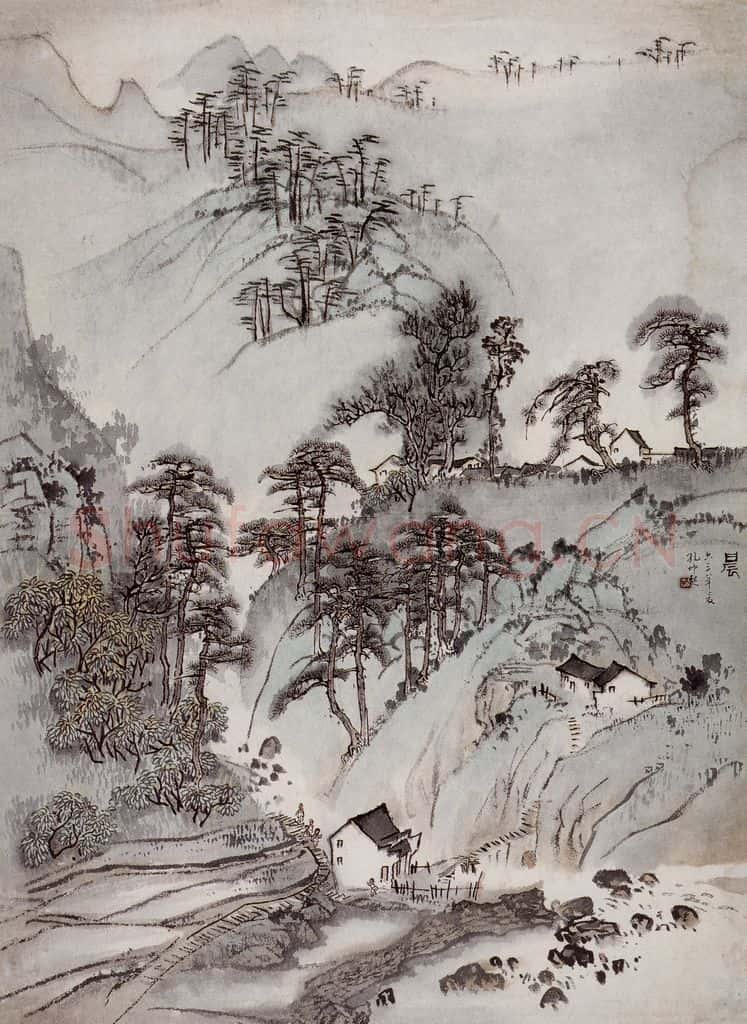  孔仲起《晨》书画作品