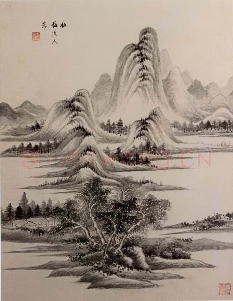 清 王鉴 仿古山水图册 书画作品