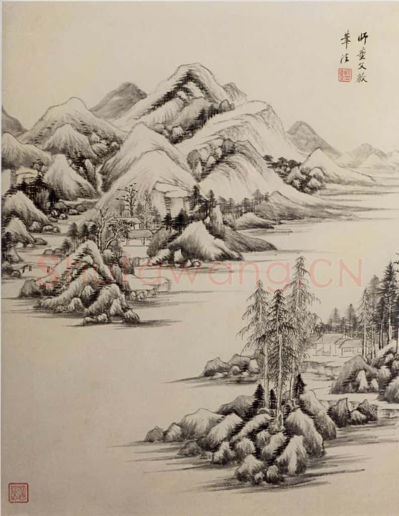 清 王鉴 仿古山水图册 书画作品