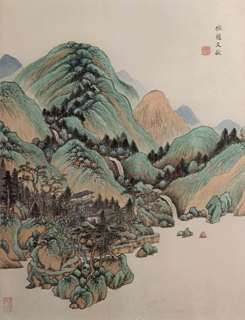 清 王鉴 仿古山水图册 书画作品
