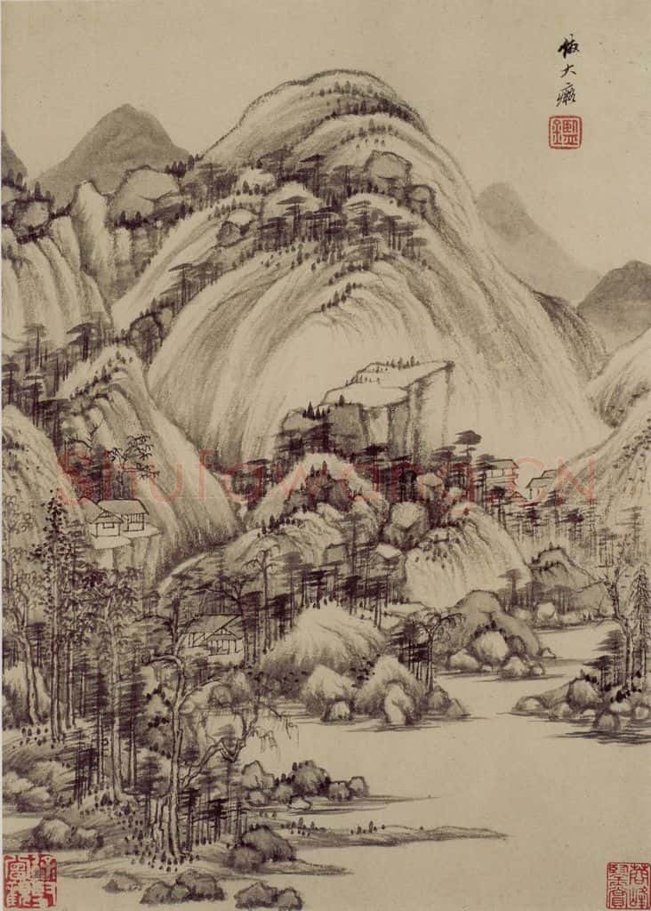 清 王鉴 仿古山水册 书画作品