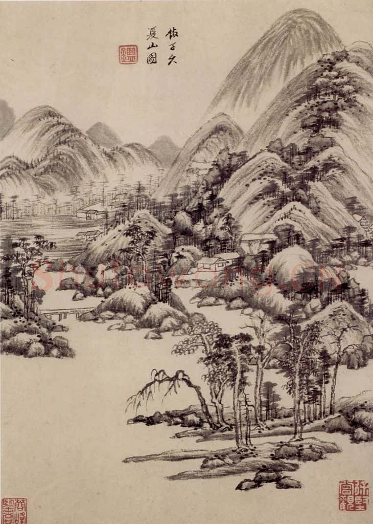 清 王鉴 仿古山水册 书画作品