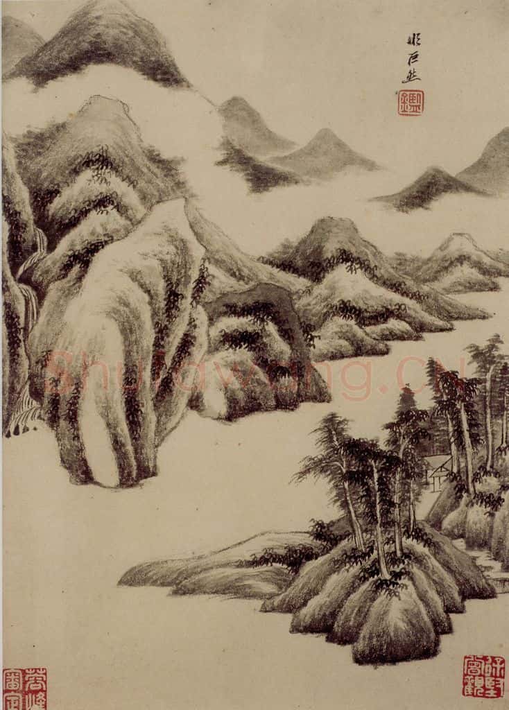 清 王鉴 仿古山水册 书画作品