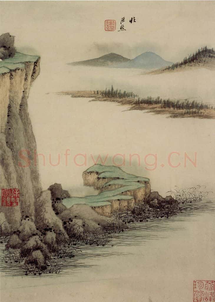 清 王鉴 仿古山水册 书画作品