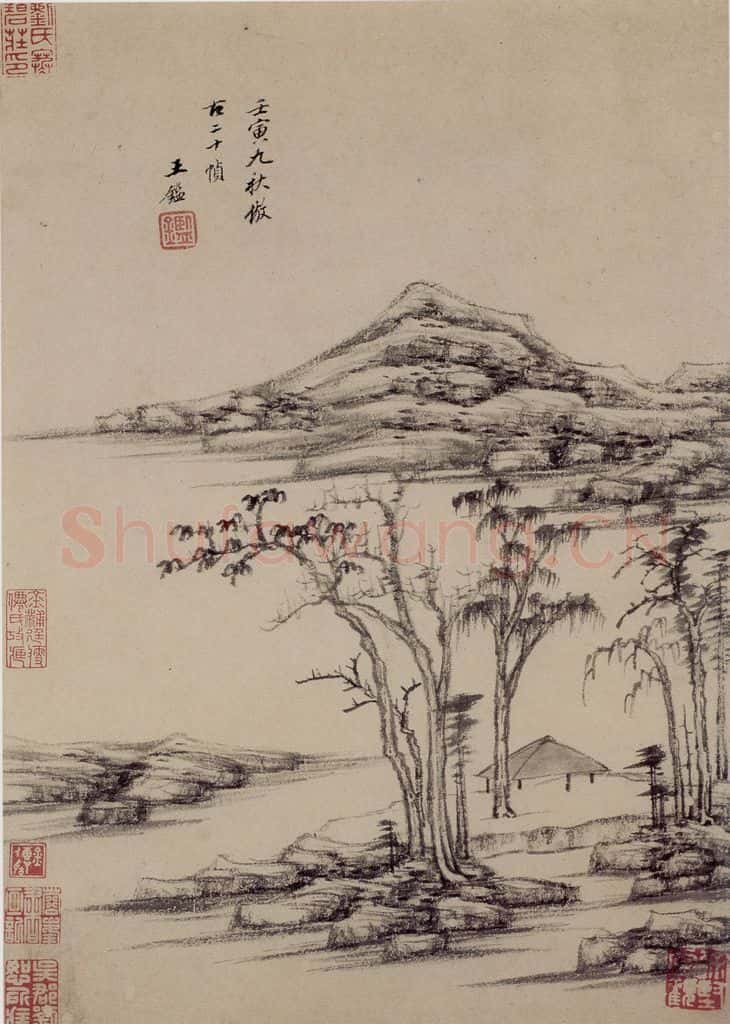清 王鉴 仿古山水册 书画作品