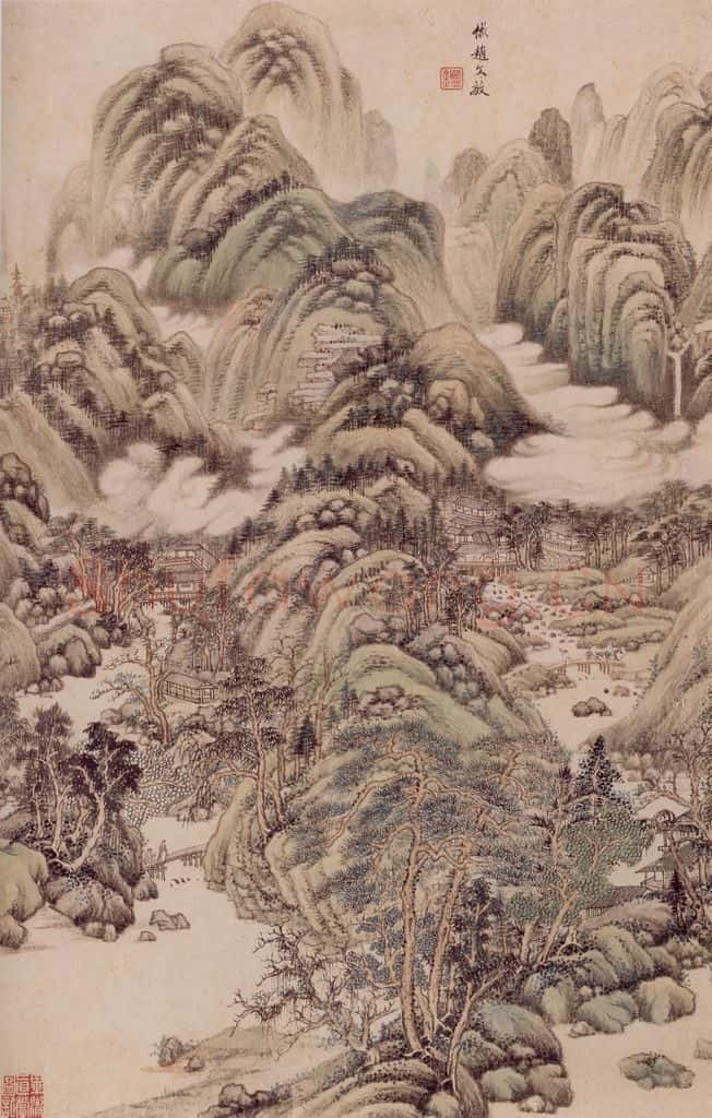 清 王鉴 仿宋元山水册 书画作品
