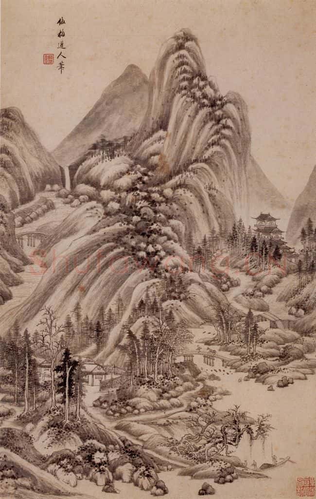 清 王鉴 仿宋元山水册 书画作品