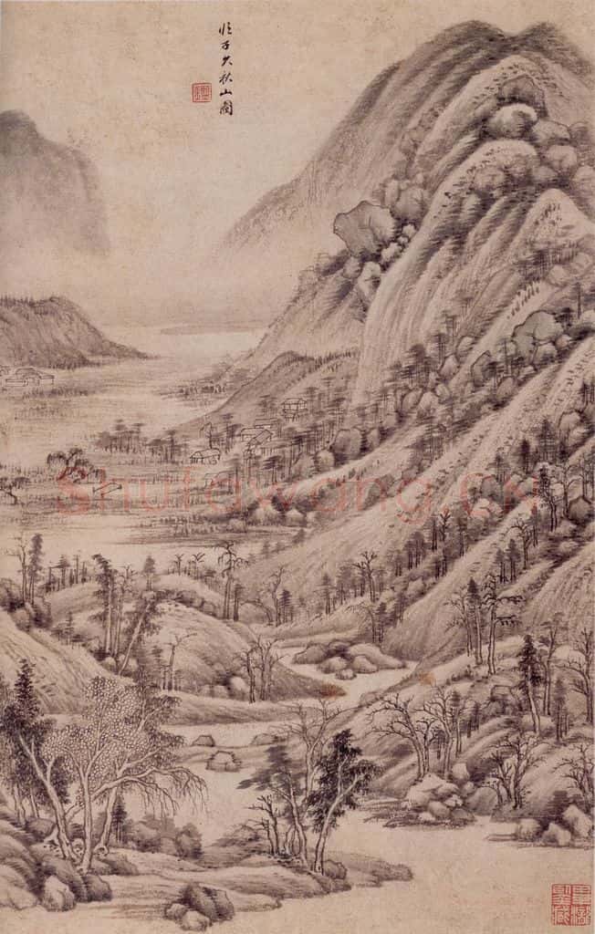 清 王鉴 仿宋元山水册 书画作品