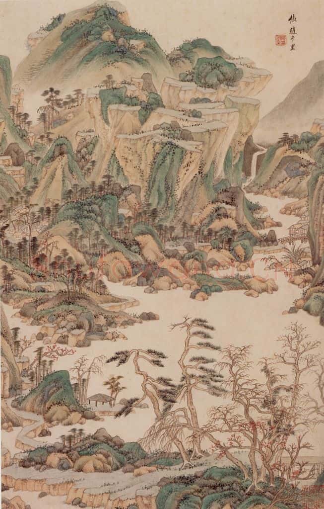 清 王鉴 仿宋元山水册 书画作品
