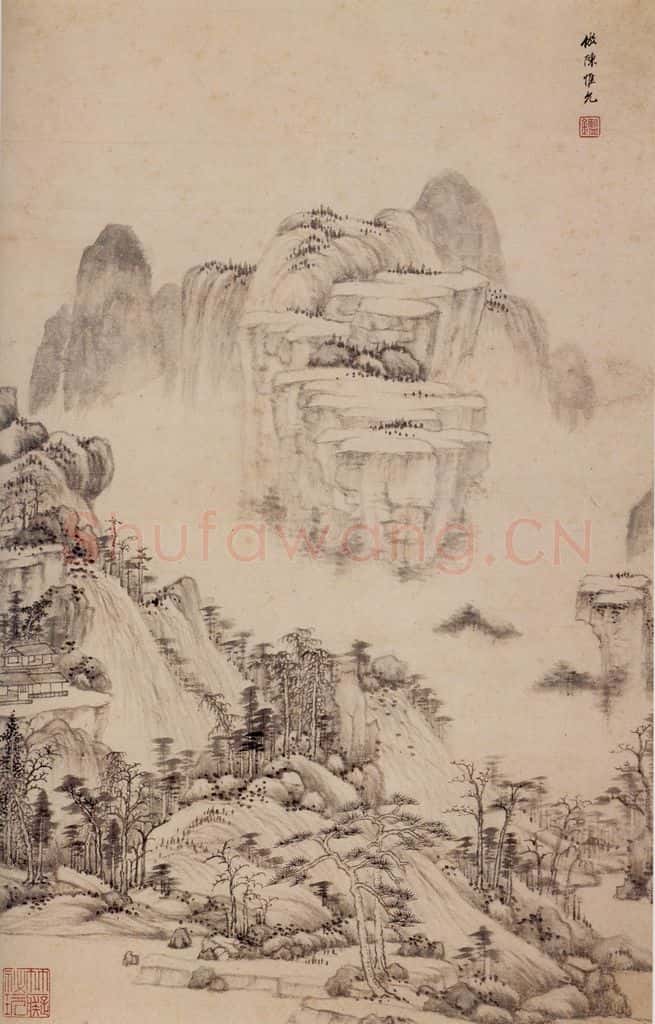清 王鉴 仿宋元山水册 书画作品