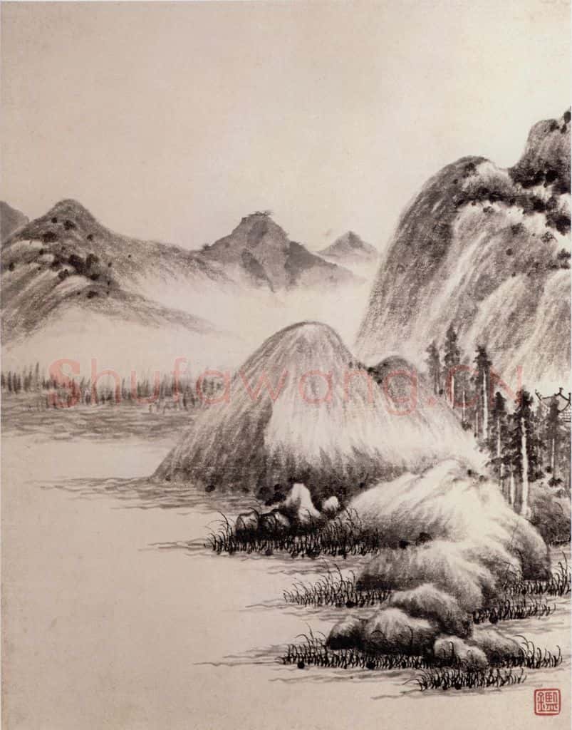 清 王鉴 仿古山水图册 书画作品