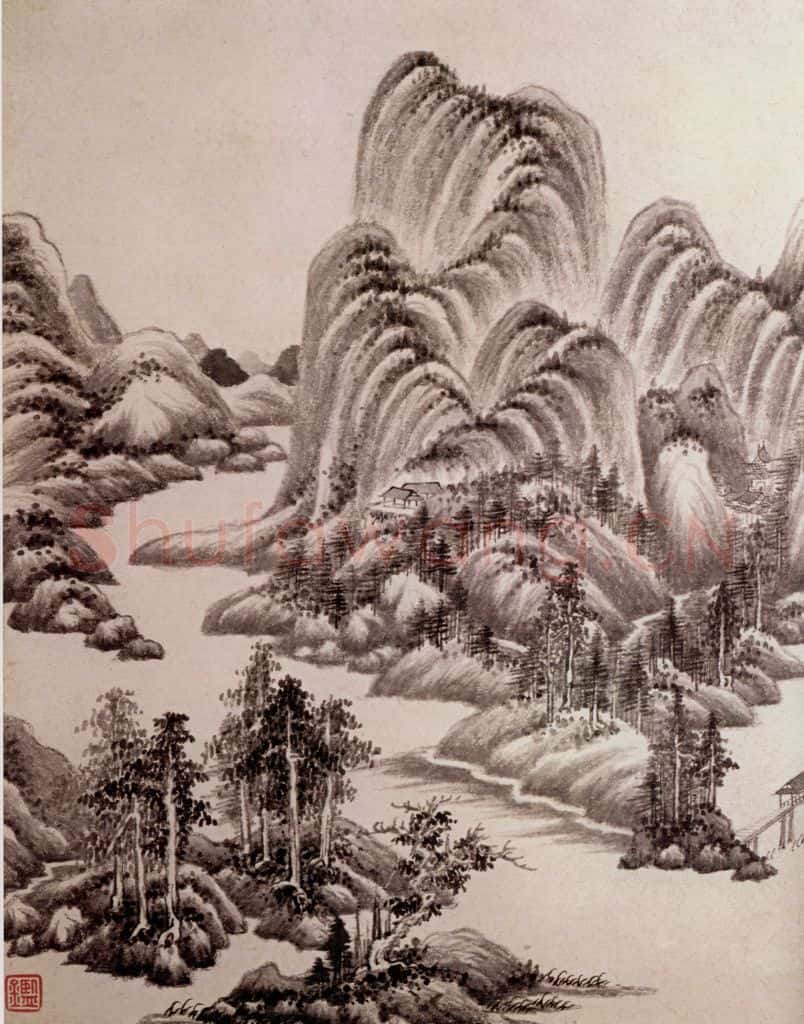 清 王鉴 仿古山水图册 书画作品