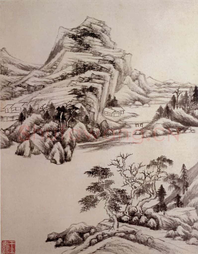 清 王鉴 仿古山水图册 书画作品