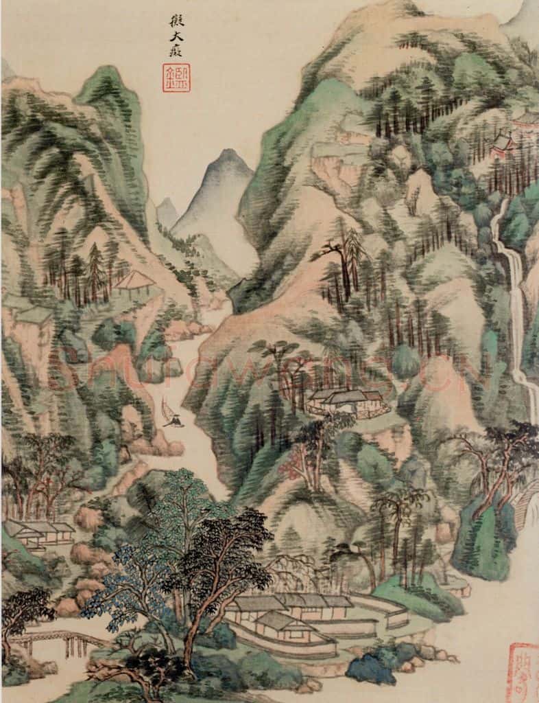 清 王鉴 仿古山水图册 书画作品