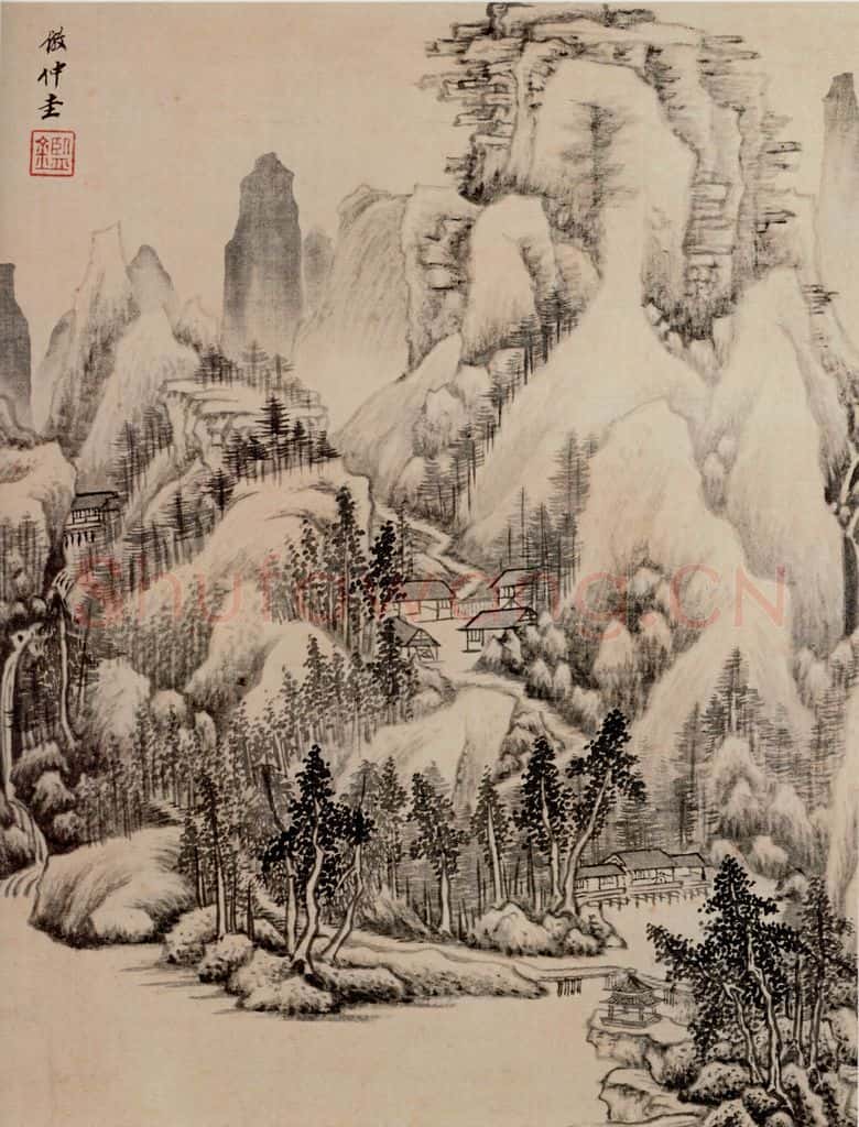 清 王鉴 仿古山水图册 书画作品