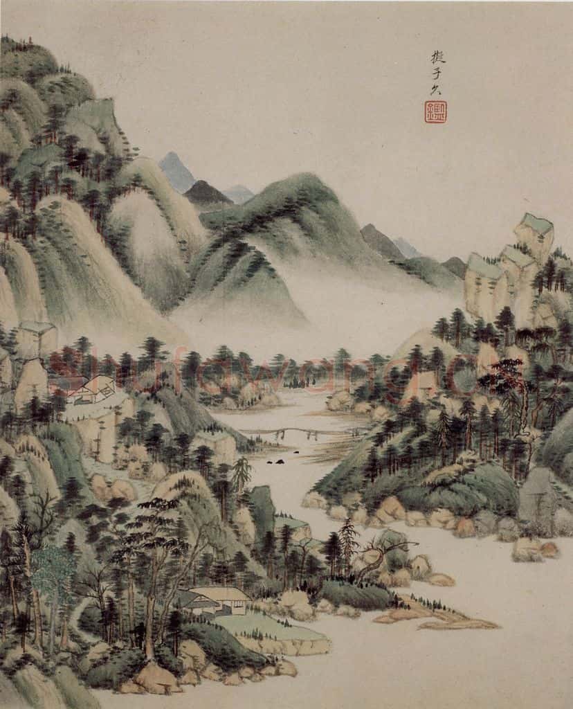 清 王鉴 仿古山水册 书画作品