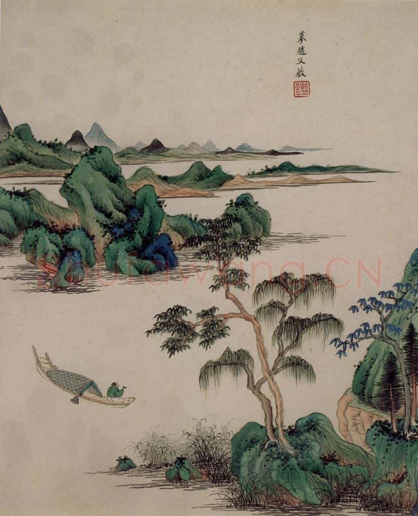 清 王鉴 仿古山水册 书画作品