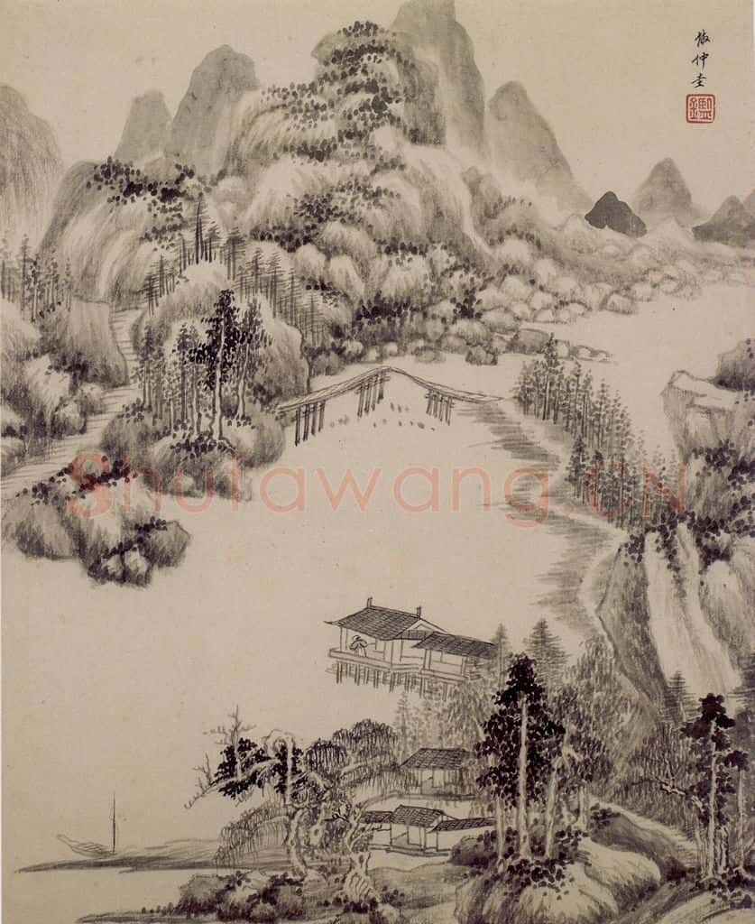 清 王鉴 仿古山水册 书画作品