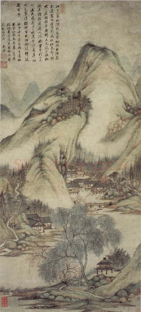 清 王鉴 江南春图轴 书画作品