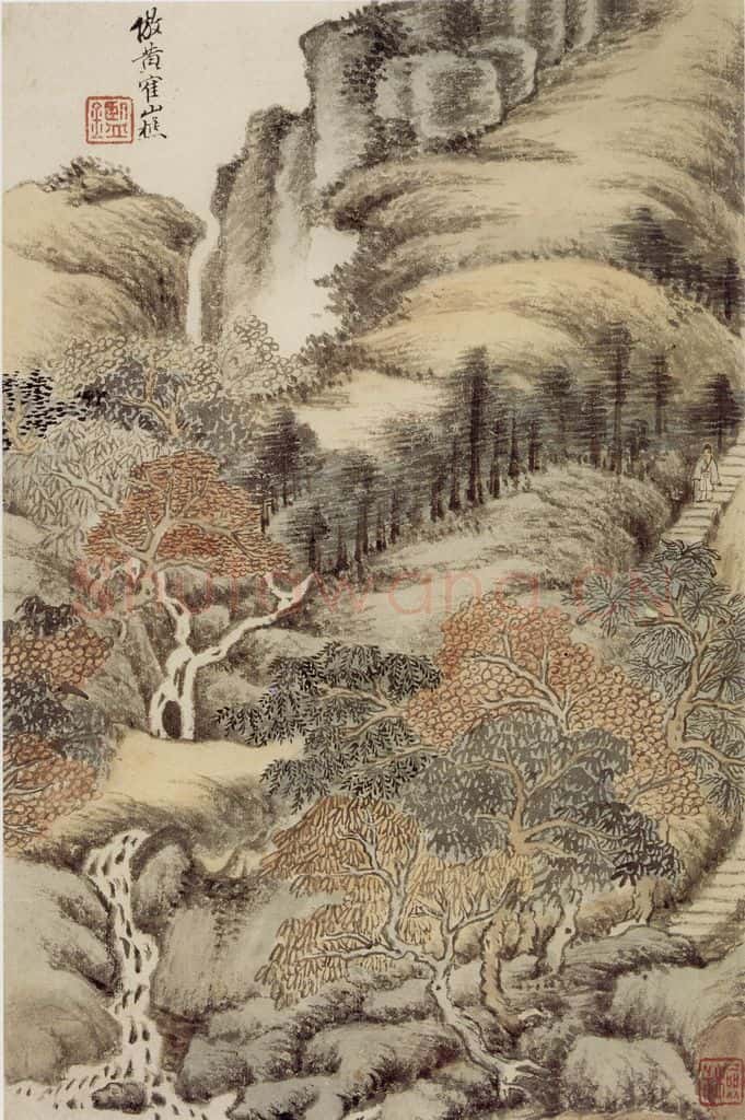 清 王鉴 仿古山水册 书画作品