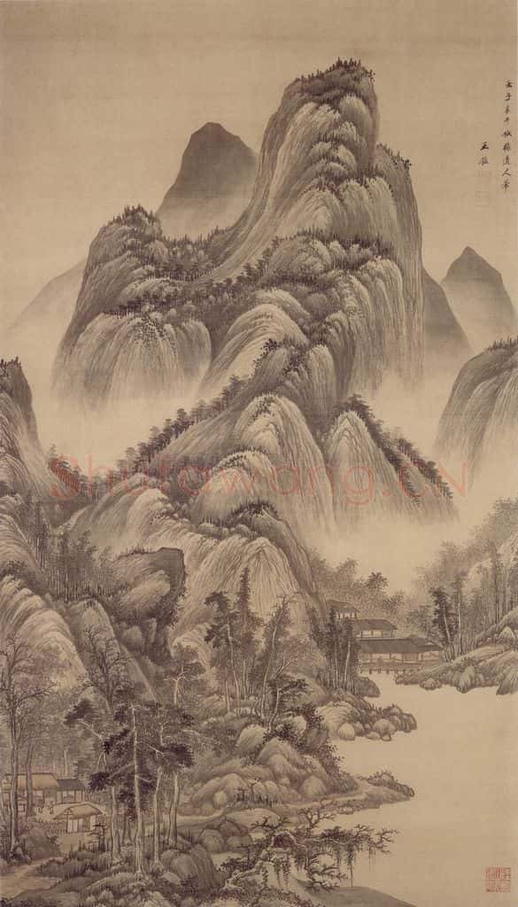 清 王鉴 夏日山居图轴 书画作品