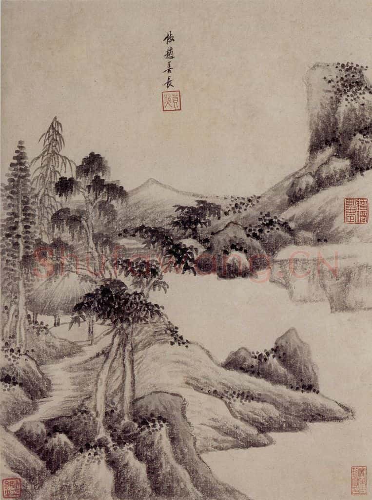 清 王鉴 仿古山水册 书画作品