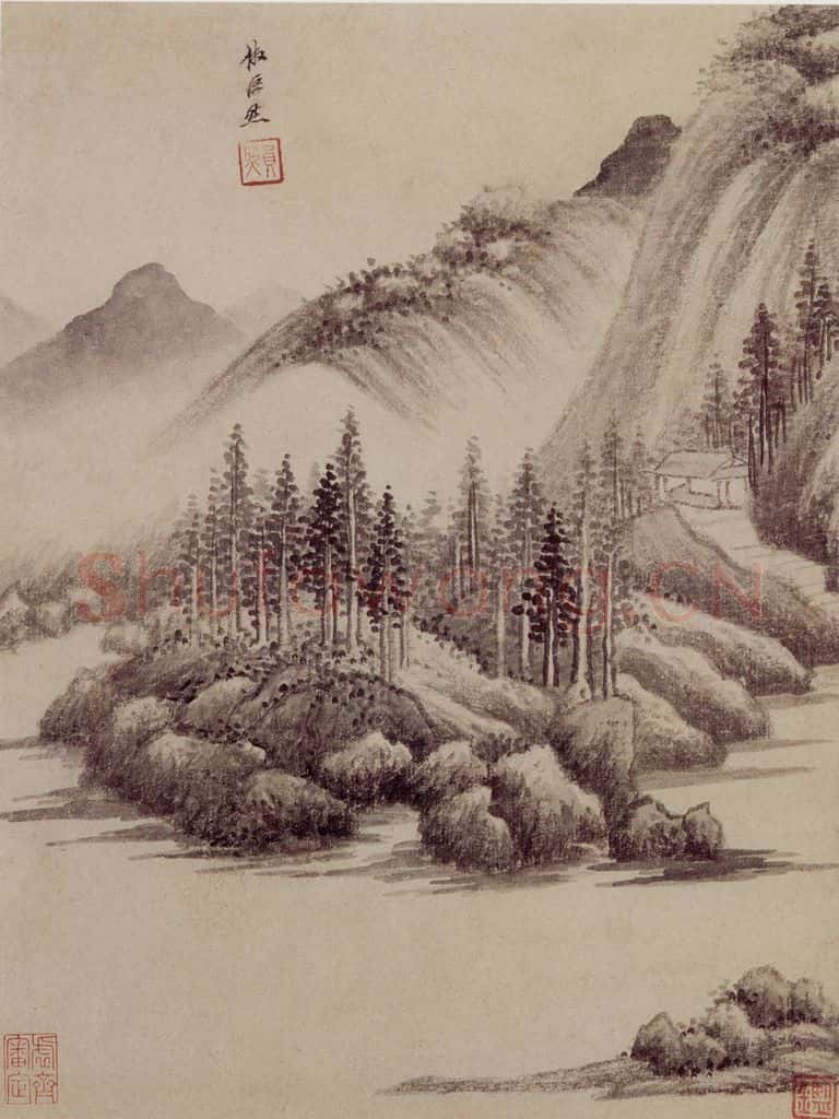 清 王鉴 仿古山水册 书画作品