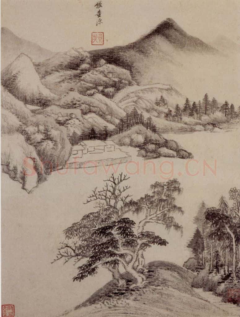 清 王鉴 仿古山水册 书画作品