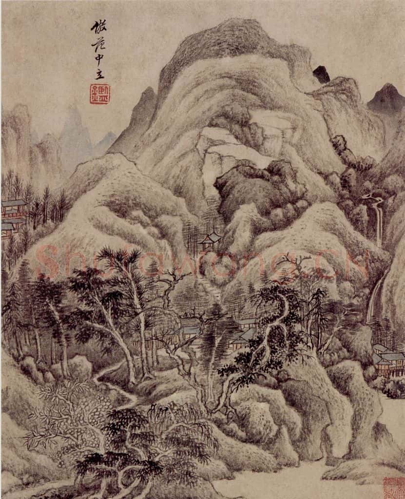 清 王鉴 仿古山水册 书画作品