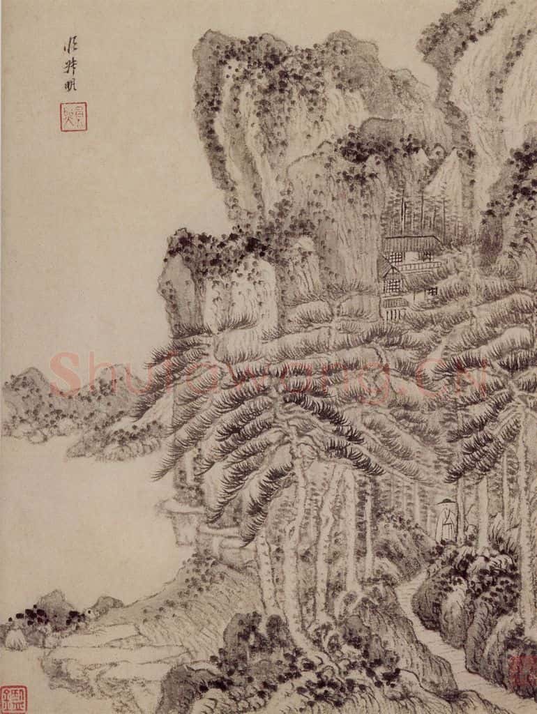 清 王鉴 仿古山水册 书画作品