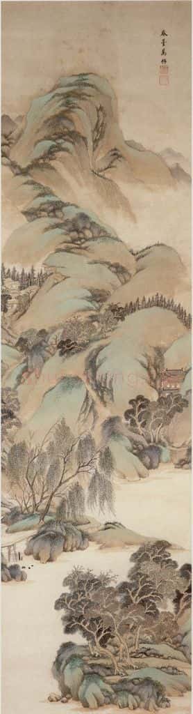 清 王鉴 仿古山水十条屏 书画作品