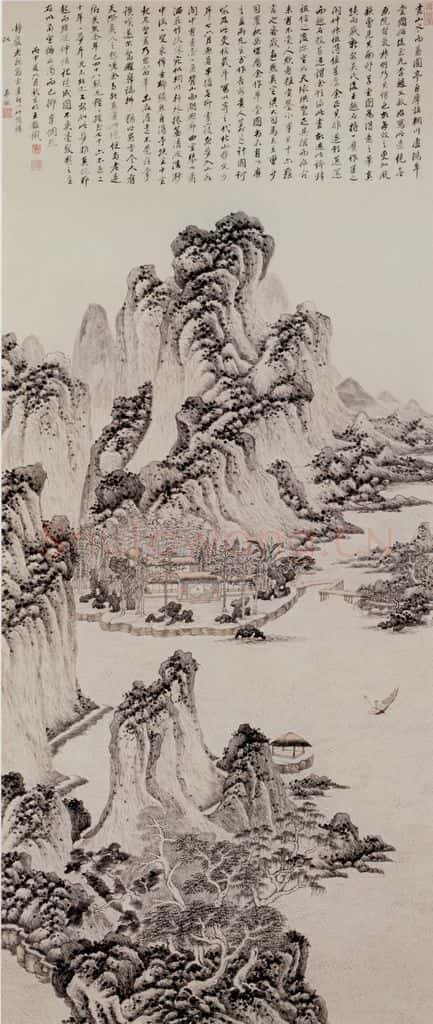 清 王鉴 梦境图轴 书画作品