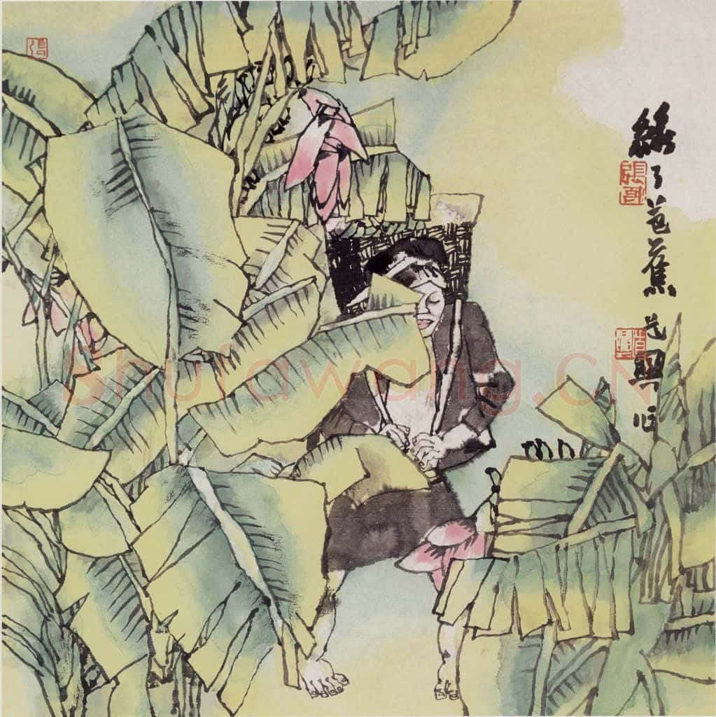 2002年 张道兴《绿了芭蕉》书画作品